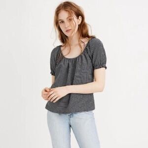 Madewell Texture & Thread Stripe Pheasant Top
